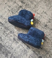Toddler blue dinosaur slipper