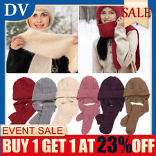 Warmer Snood Collar Windproof Balaclava Hat Knitted Hat Beanie Cap Hooded Scarf