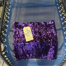 ladies purple sequin boobtube