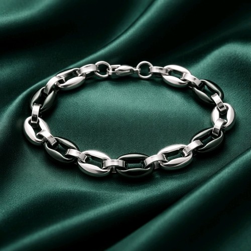 Men bracelet barrel chain - men's,
