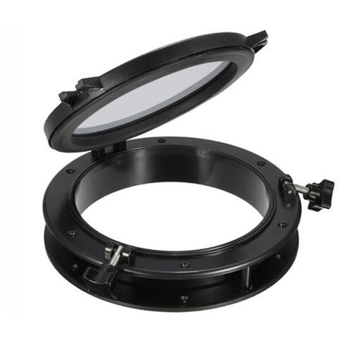 Black round portholes - round,