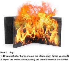 Magic Trick Leather Flame Fire Wallet, Magician Stage/Street Prop Show FAST P/P!