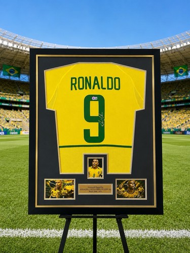 Ronaldo signed brazil shirt - r9,