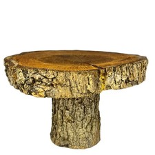 Unique Log Slab Pedestal