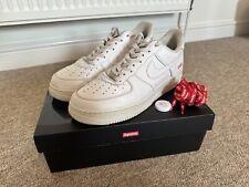 Genuine Nike Air Force 1 x Supreme Low Box Logo - White - Size 11- w/ Both Laces