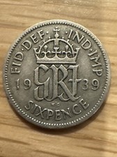 SIXPENCE KING GEORGE VI  -