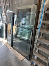 10mm Toughened Glass Panel With Holes For Wall Clamp And Brace Hole 1500x1710