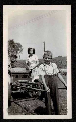 Boy playing horse drawn - boy,