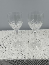Edinburgh Crystal X 2 Tay Wine Glasses 17.3cm High - Signed