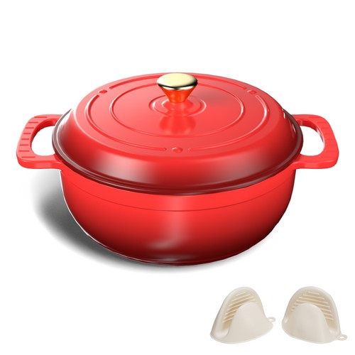 6qt enameled casserole pot - enameled,