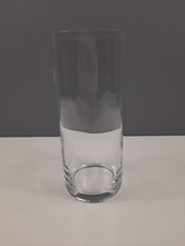 Clear Glass Cylindrical Vase With Solid Base - 24.5 cm Tall