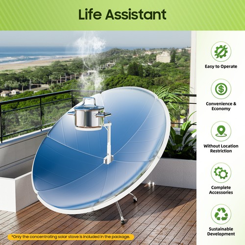 1800w parabolic solar cooker - 1800w,