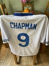 Leeds United  Retro Shirt Lee Chapman #9  Size M With Signed Photo Print
