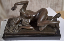 After Milo Naked Nude Woman Lady Genuine Bronze Figurine Statue Figure lost wax