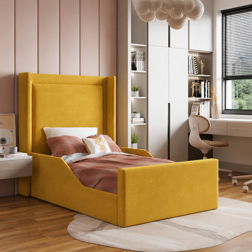 Winged plain upholstered kids - upholstered,