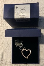 Swarovski Boxed 661060 Silver Tone Pink Crystal 38cm Pendant Chain Necklace VGC!