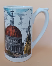 Holkham Pottery  tall Ceramic Mug  Tower of London St Paul's Cathedral