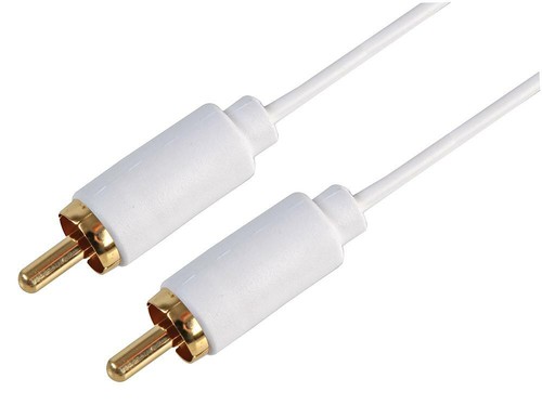 White slim 10m 1x rca - slim, 0.5m