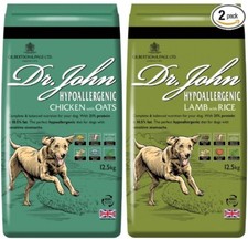 Dr John Hypoallergenic Dry Dog Food 2 Pack(25kg)-1x 12.5kg Chicken,1x 12.5kgLamb