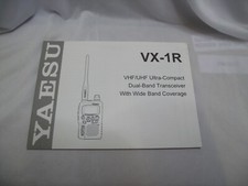 Yaesu VX-1R Operation Manual -
