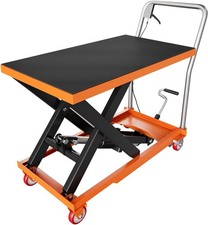 Hydraulic Lift Table Cart 1100Lbs/500KG 35.4" H Lifting Manual Single Scissor