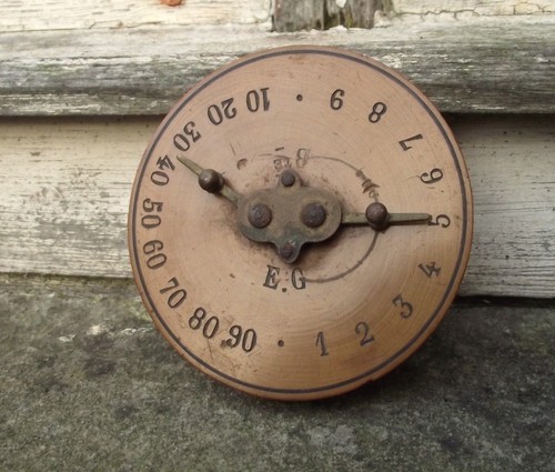 Antique wood brass - 1, dial