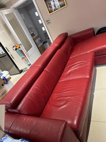 Leather corner sofa - leather, with