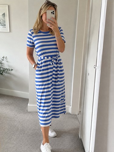 Joules blue white striped - white,