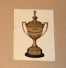 1970's 252 Dave Chisholm F1 Stock Car Racing sticker (inside sticking, 4" x 3")