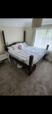 Very Heavy Wooden Emperor Bed Frame - 4 Poster -  For 200cm X 200cm Mattress