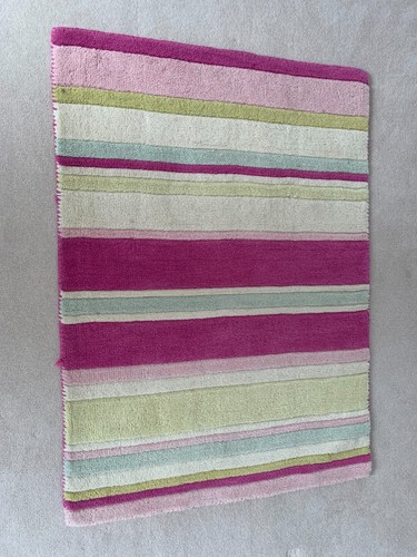 Aspace wool pink striped rug - aspace,