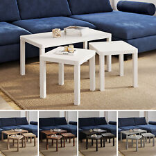 Set of 3 Wooden Nesting Stacking Coffee Side Centre Tables Living Room Furniture