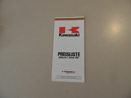 1987 price list - list, brochure