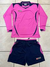 Futbol Adult Mens Football Long Sleeve Shirt & Shorts Kit Small NEW Pink/Navy