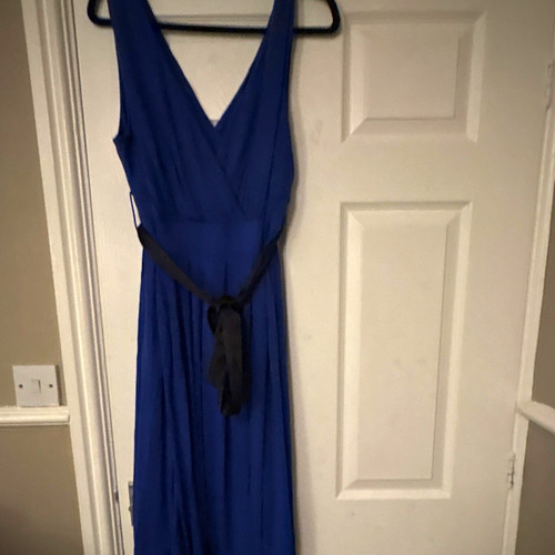 Evans blue maxi dress neck - maxi, v-neck