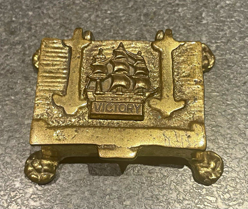 Vintage peerage brass matchbox - vintage,
