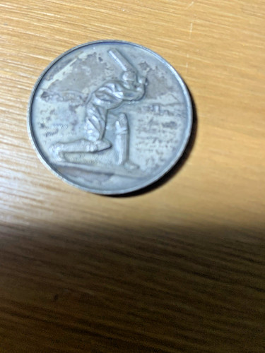 Vintage cricket medal silver - vintage,
