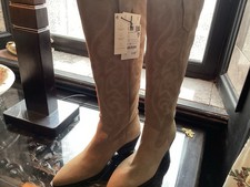 Zara Cowboy Knee High Suede