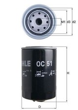 MAHLE OC51 Oil Filter 93.4mm