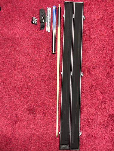 Snooker cue set with - set, case
