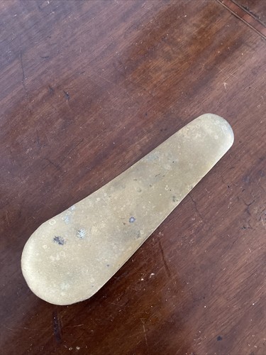 Vintage brass shoe horn - vintage,