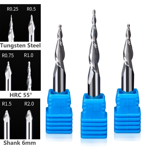 Flute tapered ball nose end - 2,