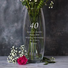 Personalised Glass Vase For