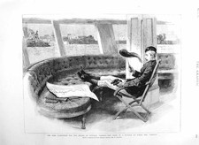 Original Old Antique Print