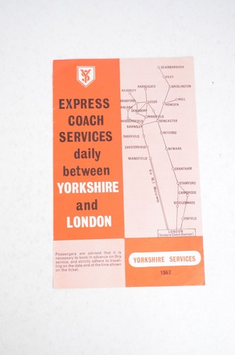 Bus coach timetable leaflet - bus,