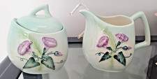 CARLTON WARE JUG & SUGAR BOWL- CONVOLVULUS DESIGN