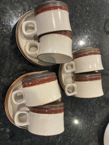 Denby potters wheel cups - wheel, x