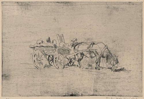 Antique etching general - -,