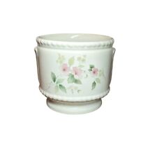 Royal Victoria Pottery Staffordshire Vintage Planter White With Flowers Used Con