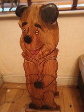 Cd Rack Wooden Bear Unusual